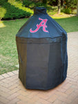 University of Alabama grill cover is constructed with our durable, waterproof, fade resistant fabric. Comes in rich black color grill featuring a vibrant, printed NCAA licensed University of Alabama logo. Fits LG and XL Big Green Egg grills, Kamado Joe grills and other egg shaped ceramic grills.